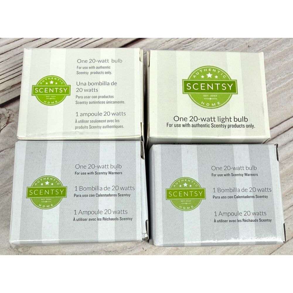 4! Scentsy 20 Watt Light Bulbs Replacements Lot NIB New